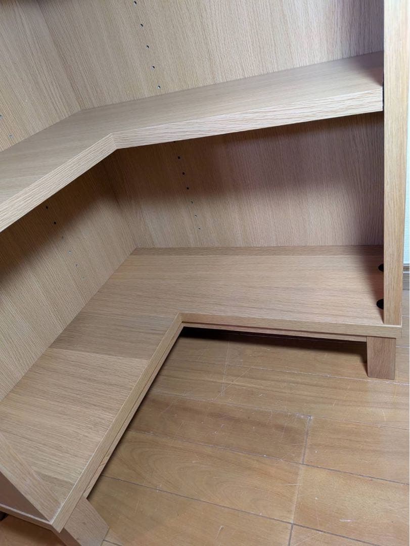 ■送料込■無印良品 木製薄型ラックコーナー用小 奥行22cm 本棚 棚