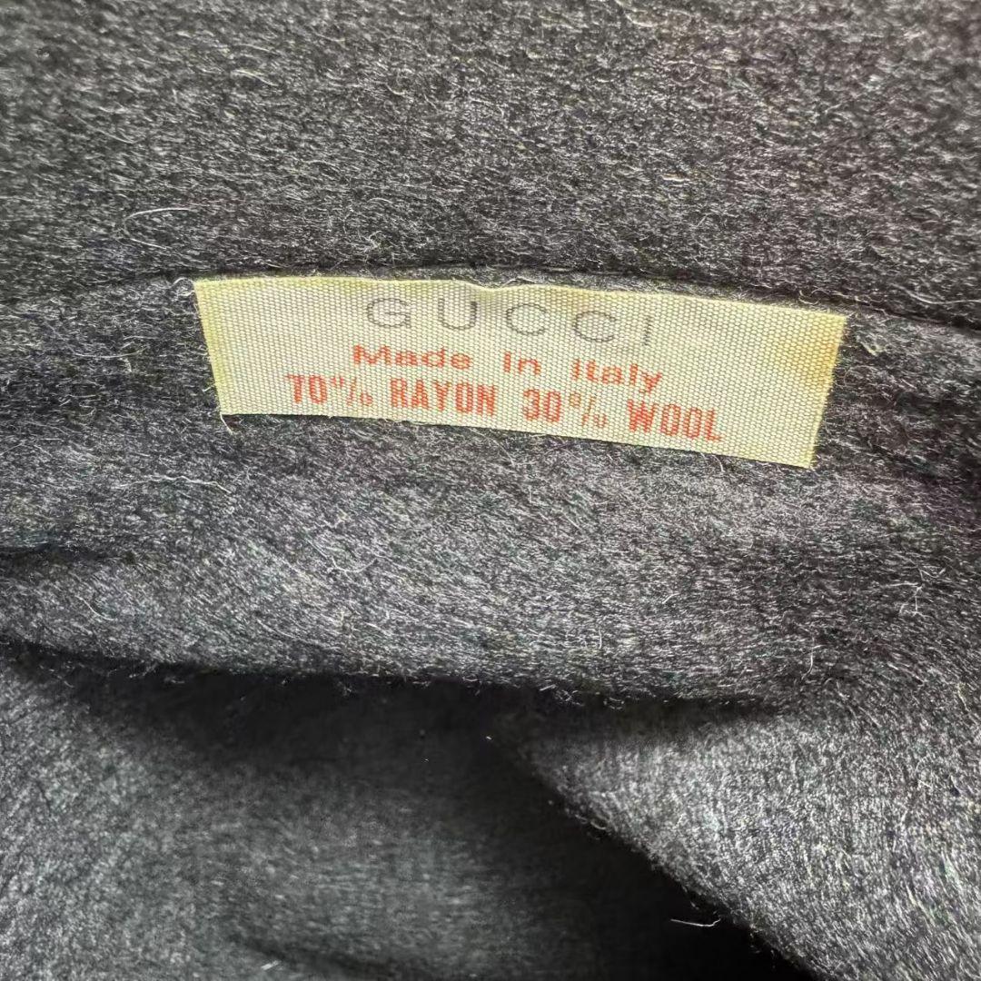 GUCCI オールド グッチ　フェルト カーフ レザー ハンドバッグ