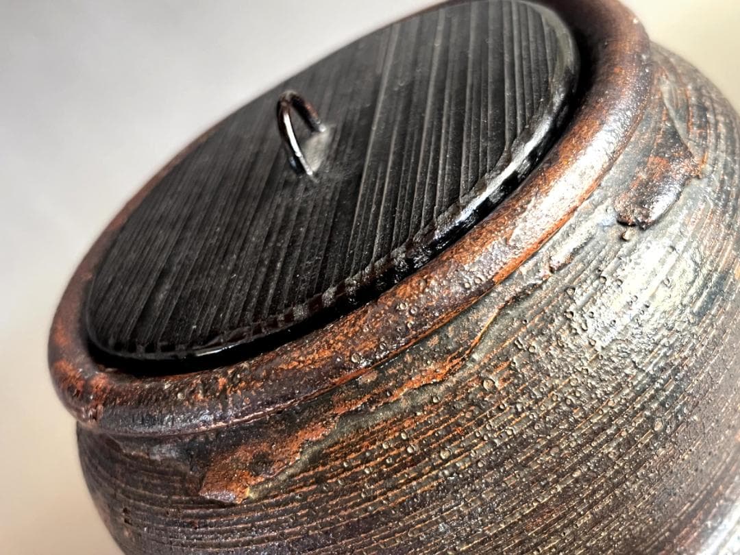 水指■古備前焼 江戸中期 権兵衛 瓢箪形水指 得誉代？お茶道具 時代物 骨董品■