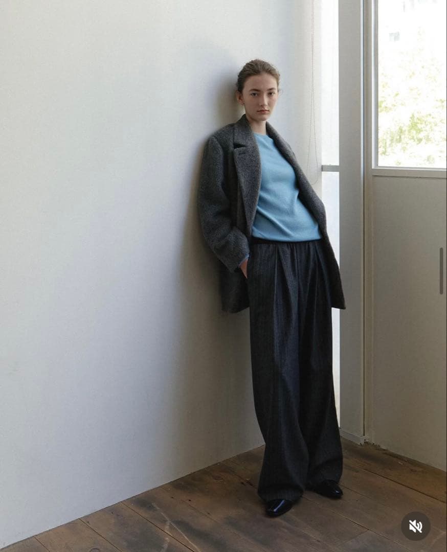 ジャケット・アウター na.e Wool Alpaca Shaggy Coat_Gray