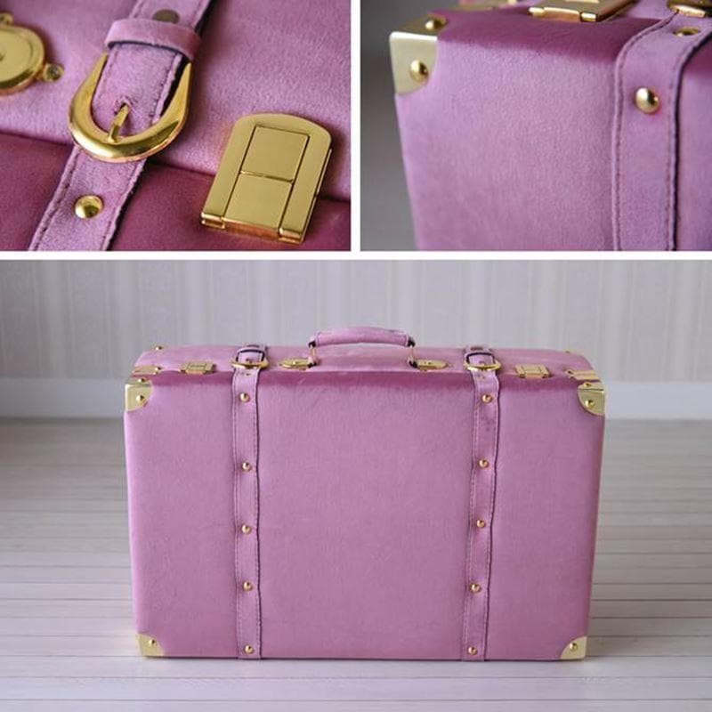 収納ボックス トランク型 ピンク 大