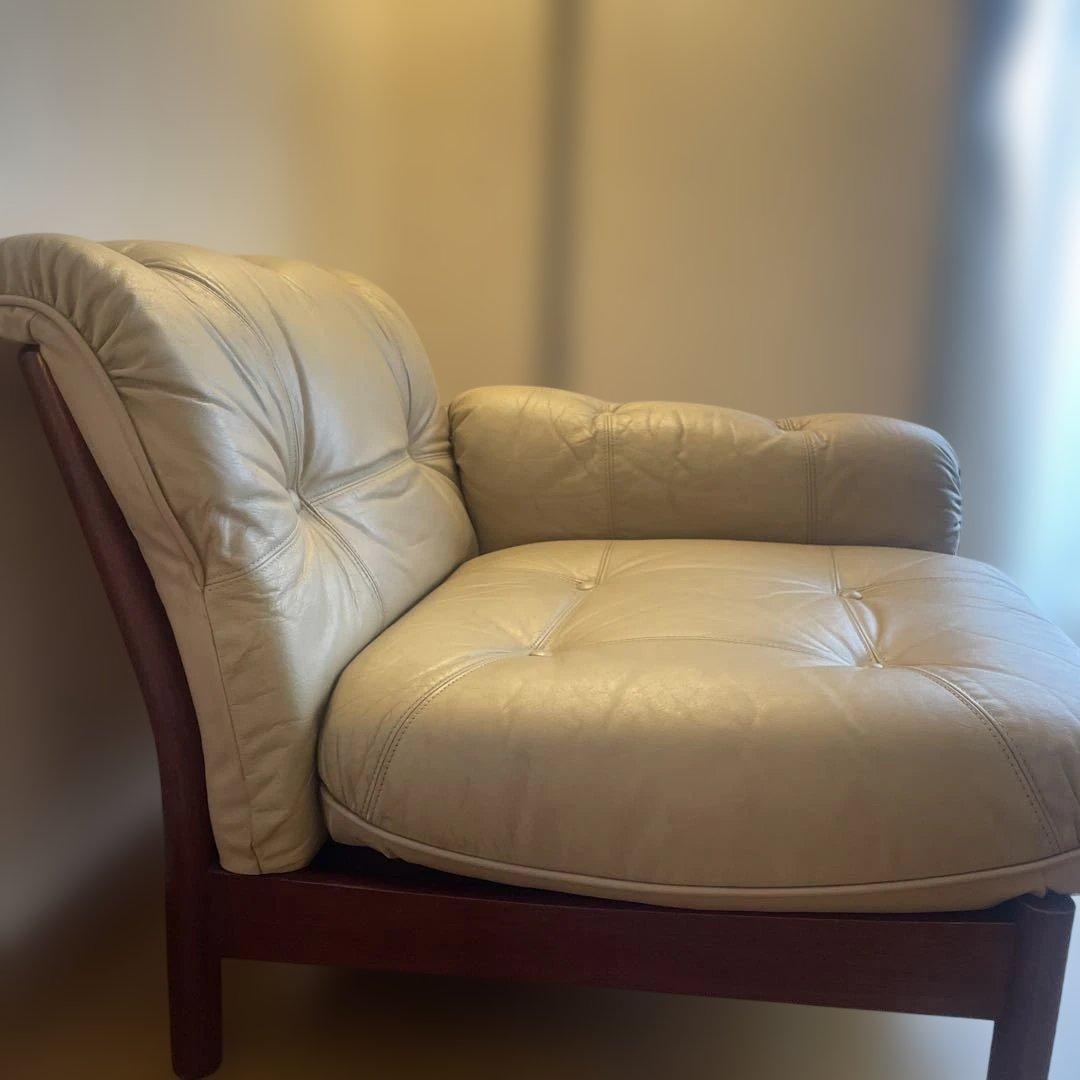 オールドマルニ　1人掛け　レザーソファ　☆ハンゾー