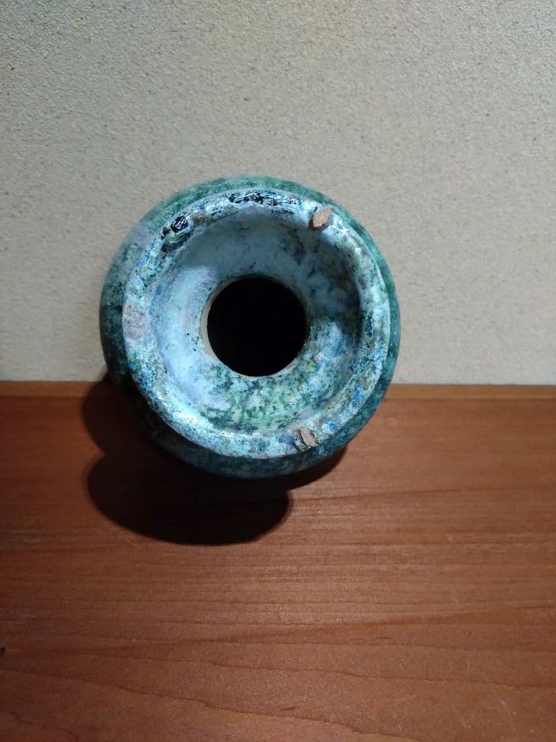 漢時代 緑釉 小壺 発掘品
