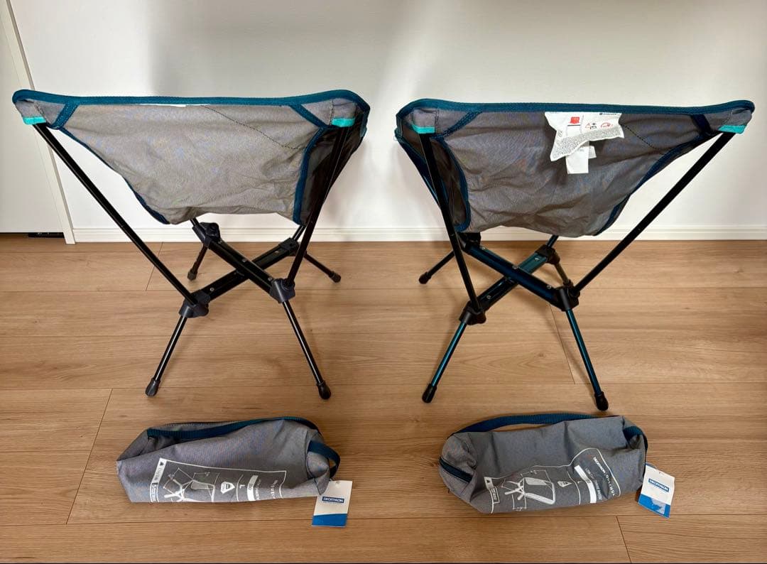 美品2脚 QUECHUA (ケシュア) 折りたたみ式 ローチェア コンパクト