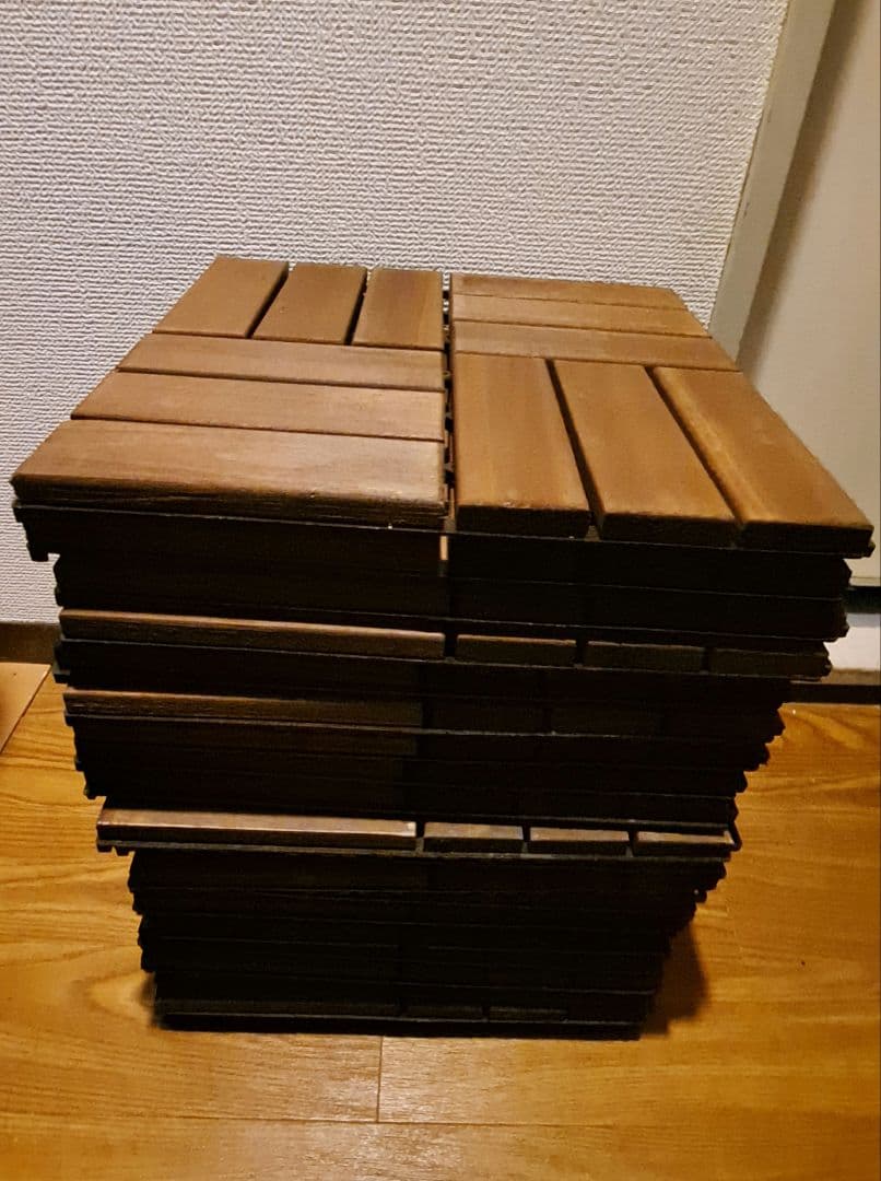 【IKEA】ウッドパネル合計48枚(新品10枚と中古38枚)【送料出品者負担】