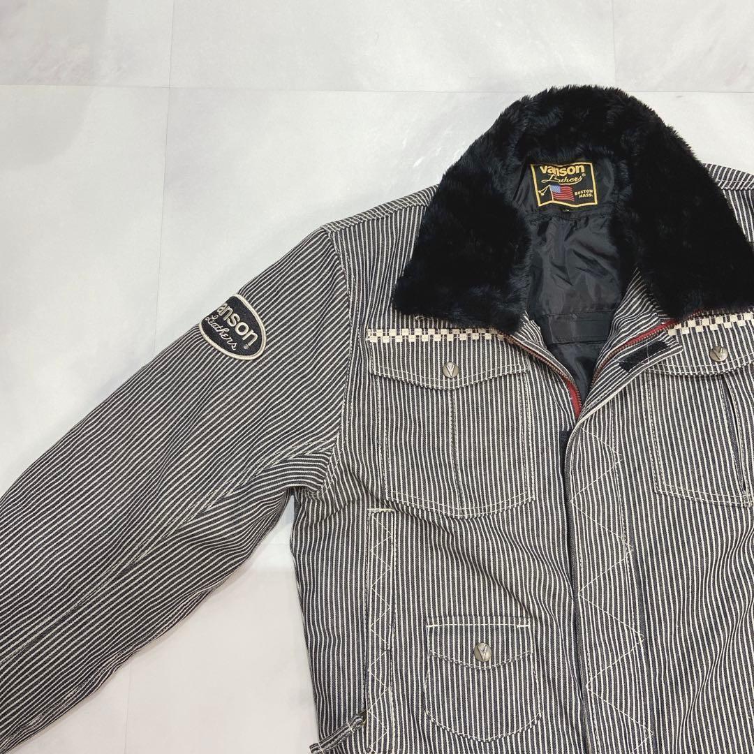 VANSON 冬用　バイクウェア　デニム　カバーオール ツナギ　 L