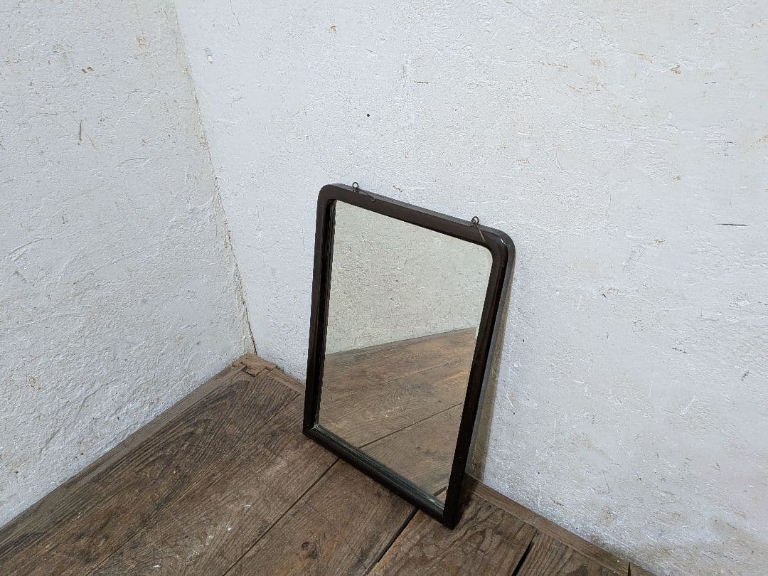 1124 ①アンティーク　大正浪漫　ウォールミラー　壁掛け式　鏡　姿見　レトロ