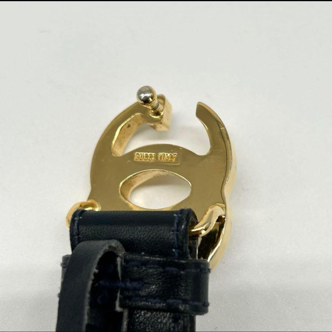 美品GUCCI ベルト　インターロッキング　ゴールドバックル　85