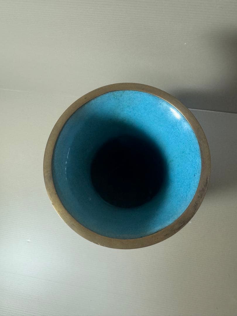 2073 七宝焼　景泰藍　花瓶　時代物