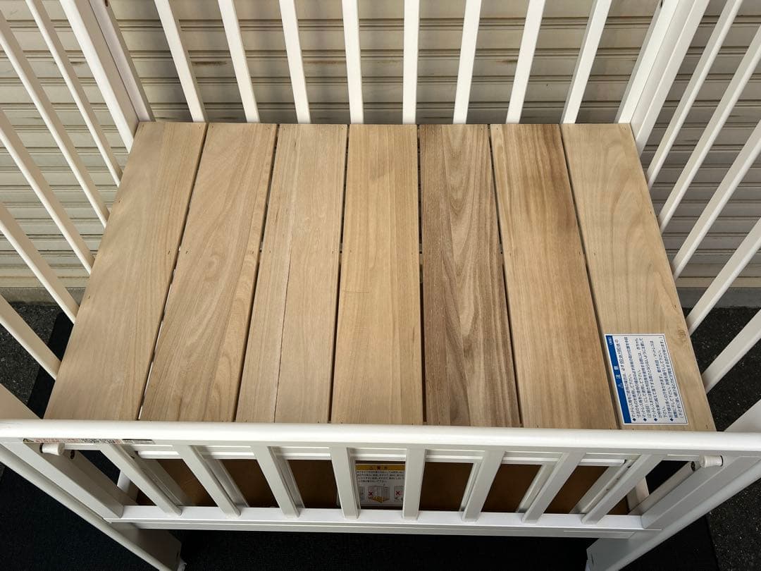 【配達・引取】カトージ　ハイポジションミニベッド アーチ（ホワイト）