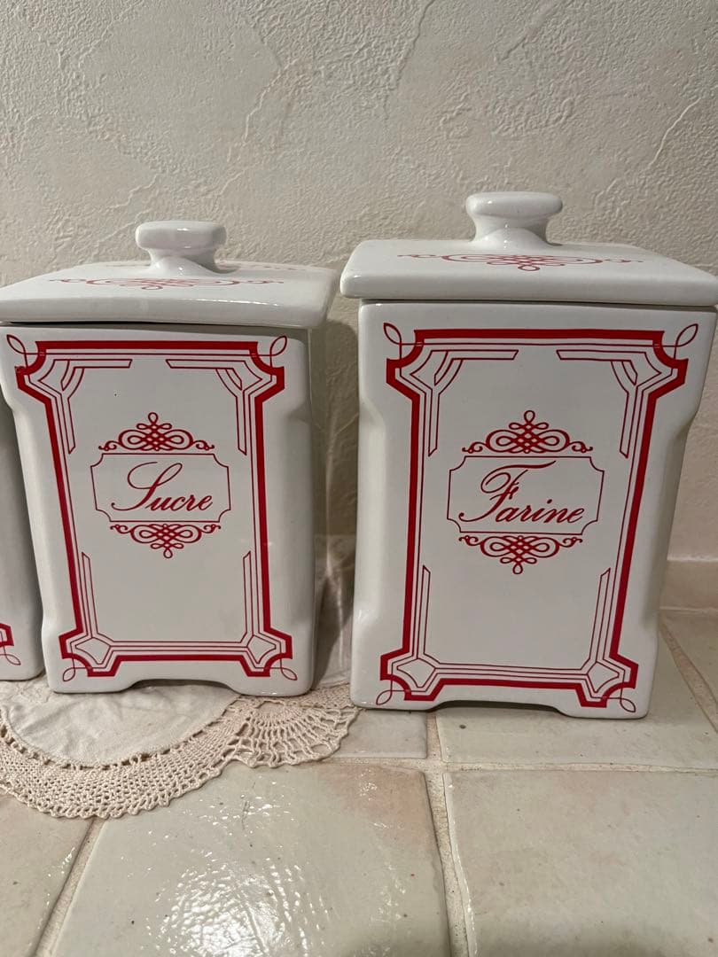 キャニスター5点セット　陶器製