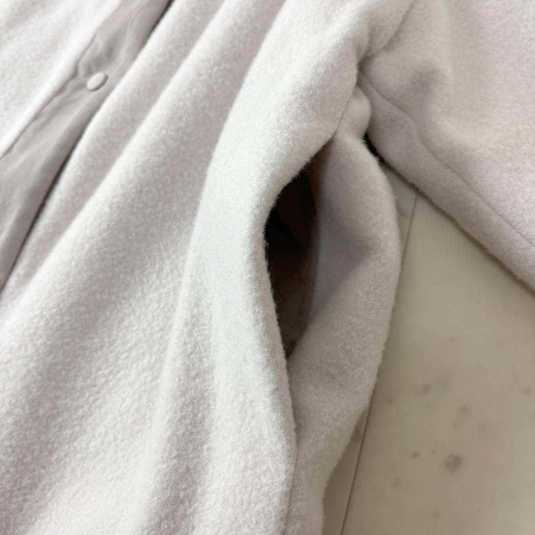 evam eva ウールパディングショートコート 1 ホワイト系 ジャケット