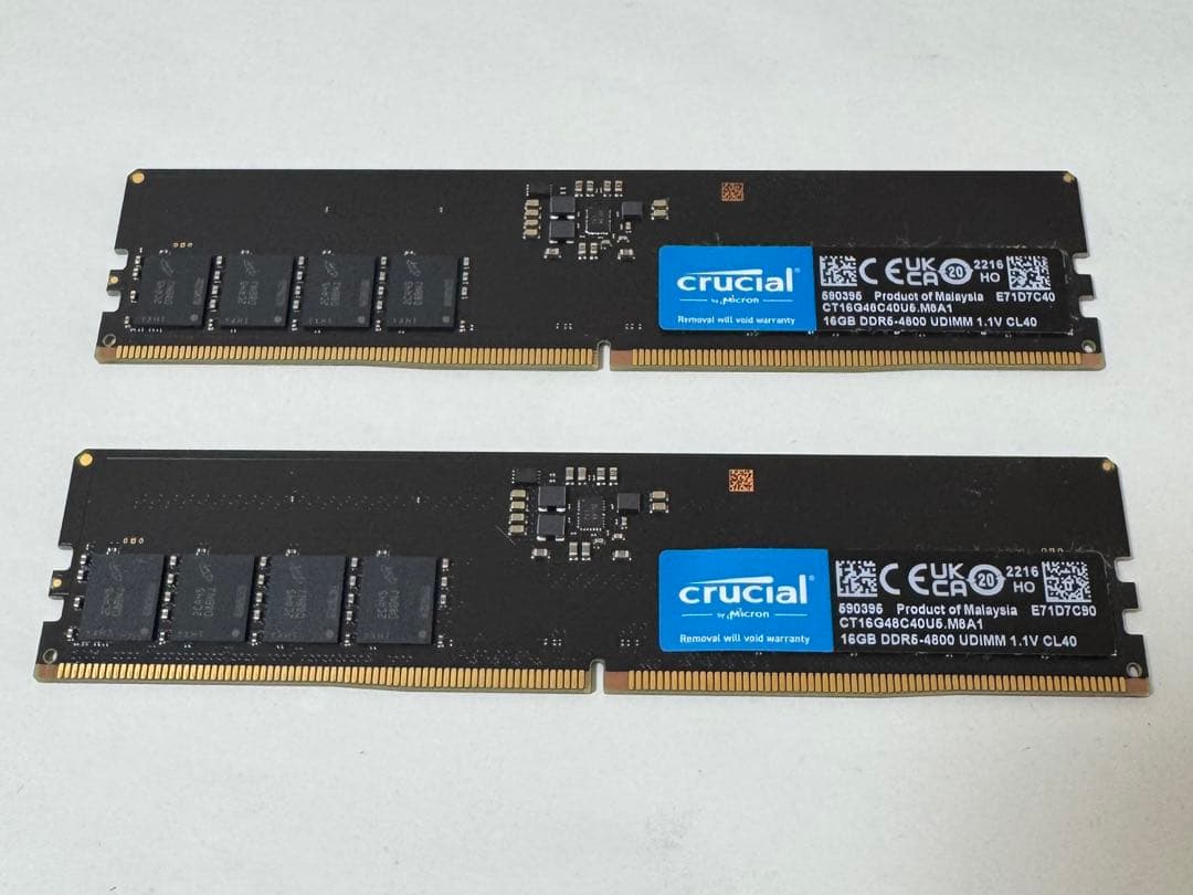 Crucial DDR5-4800 16GBX2枚 キット