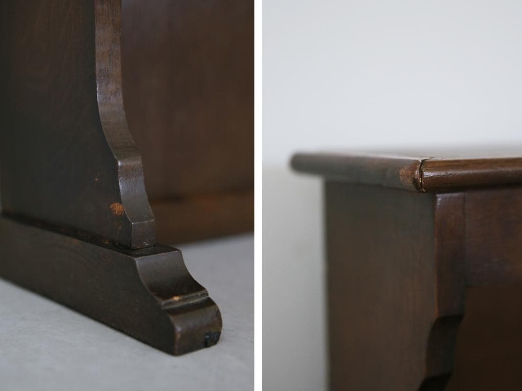 英国アンティーク木製ブックシェルフ/本棚/食器棚/飾り棚/ラック(89-17-1