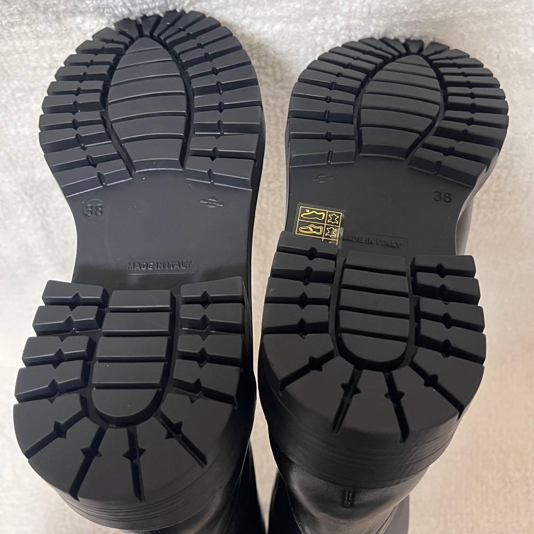 【CORSOROMA9】極美品 ロングブーツ ブラック レザー