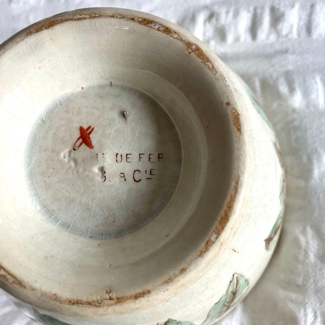 花とフルーツのアンティーク カフェオレボウル