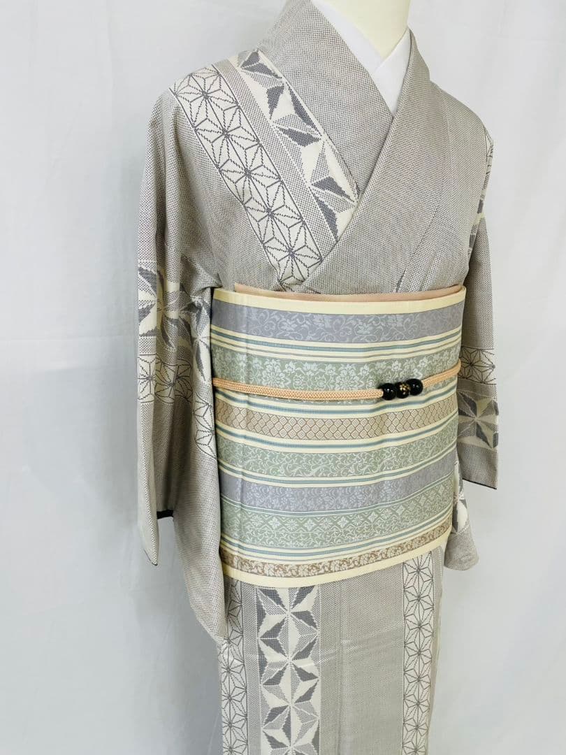 お見分け済　正絹袷　本場白大島紬単品