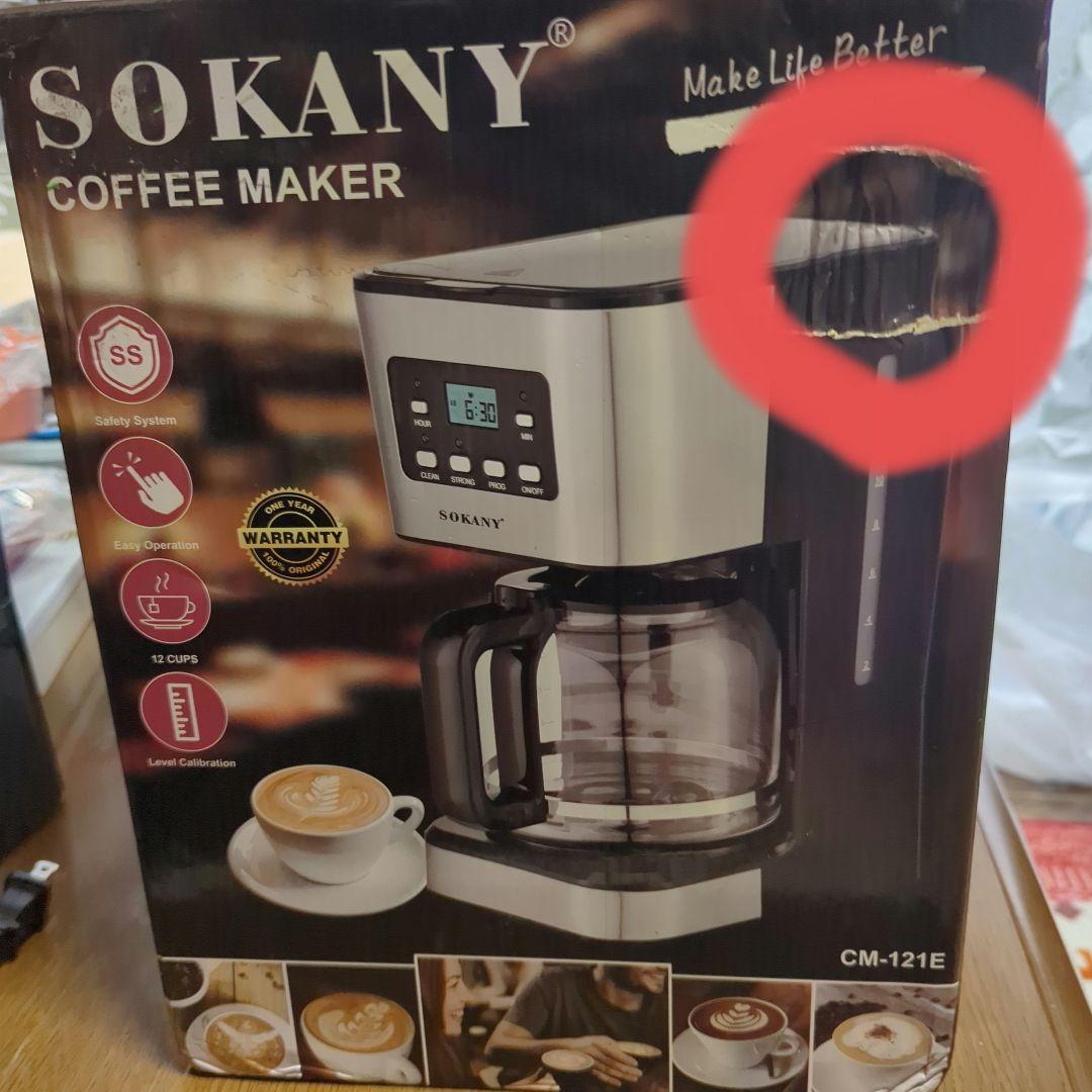 SOKANY コーヒーメーカー デジタルタイマー付き