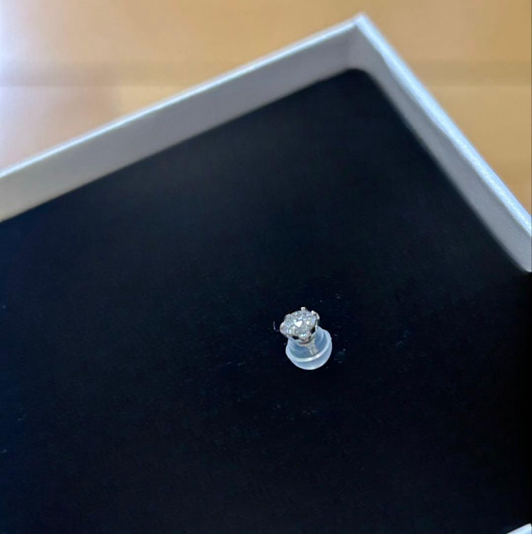 ダイヤモンドピアス(片耳用) 0.25ct 4mm 鑑定書付き