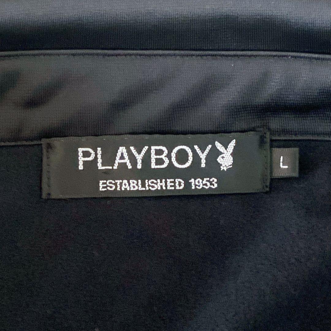 【美品】プレイボーイ　つなぎ カバーオール　バックプリント シルバー　【L】
