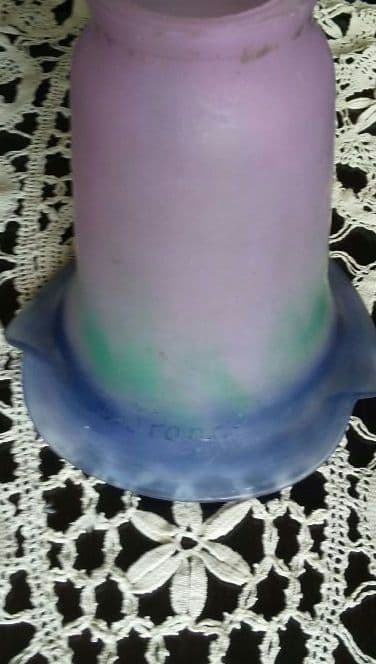 ガラス シェード フランス製 サイン入 アールヌーボー～デコ 洋館 アンティーク