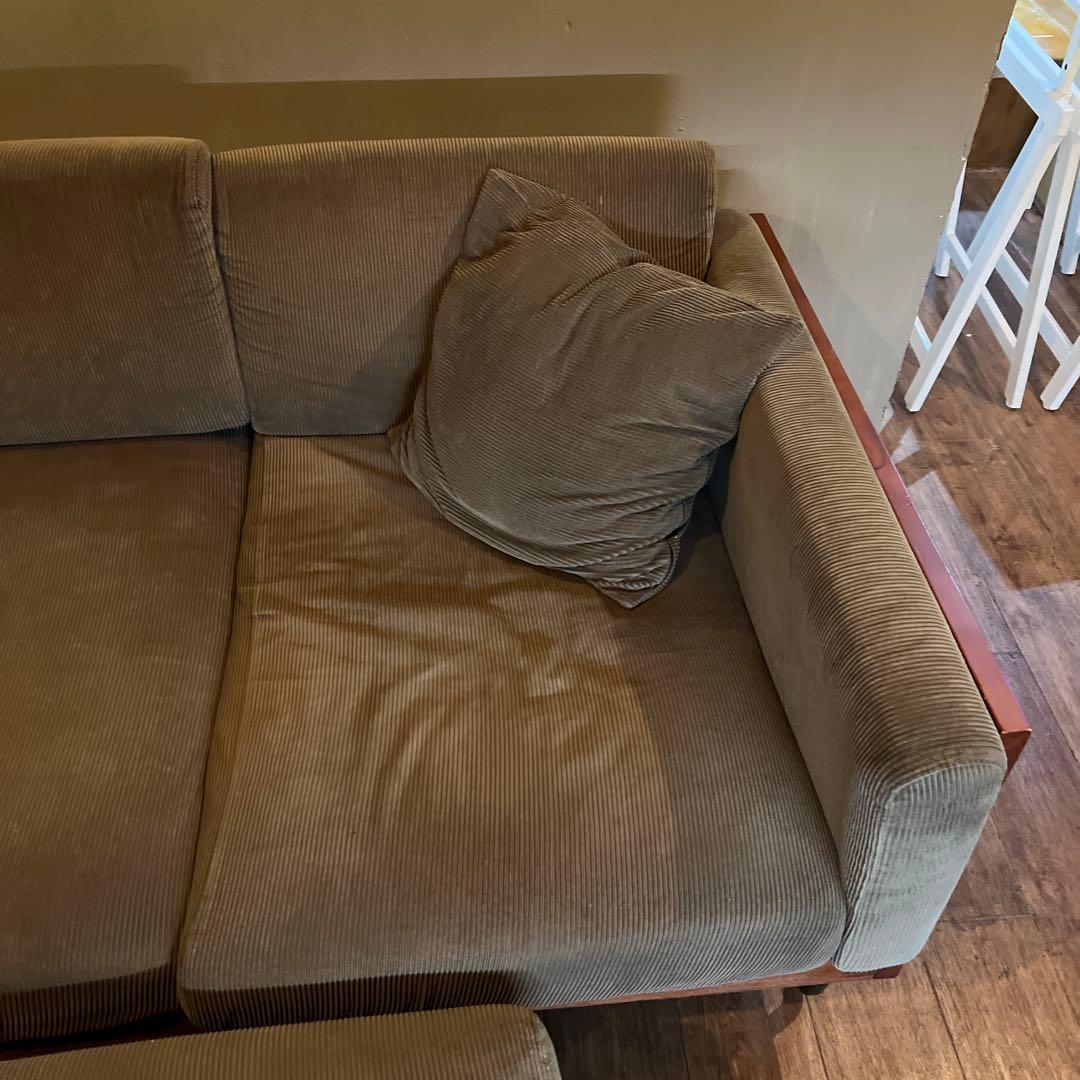 グレー 3人掛けソファ セット　モダンデザイン