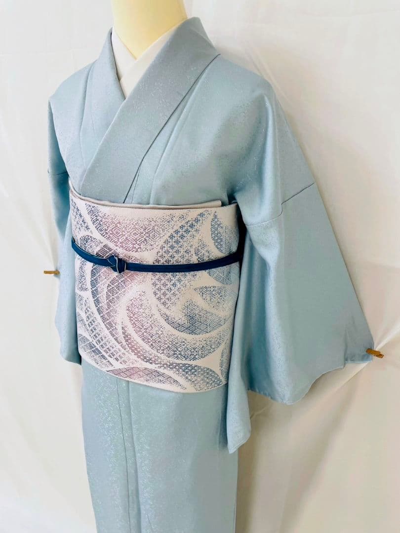 【お茶席用に】★★新品未使用　洗える紋意匠色無地(ポリ100%)Lサイズ★★