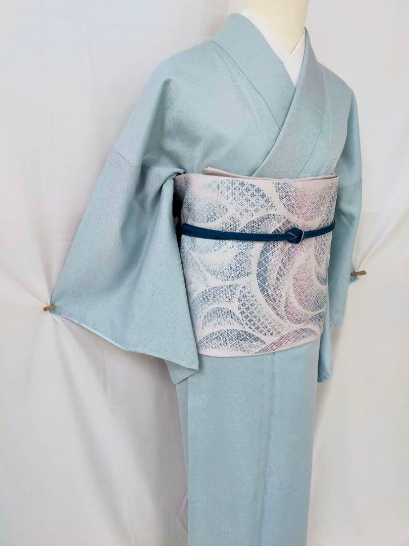 【お茶席用に】★★新品未使用　洗える紋意匠色無地(ポリ100%)Lサイズ★★