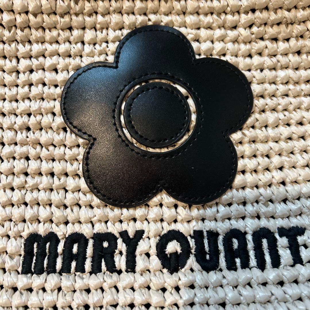 新品　マリークワント　トートバッグ　クロッシェラフィアライクトート　かごバック