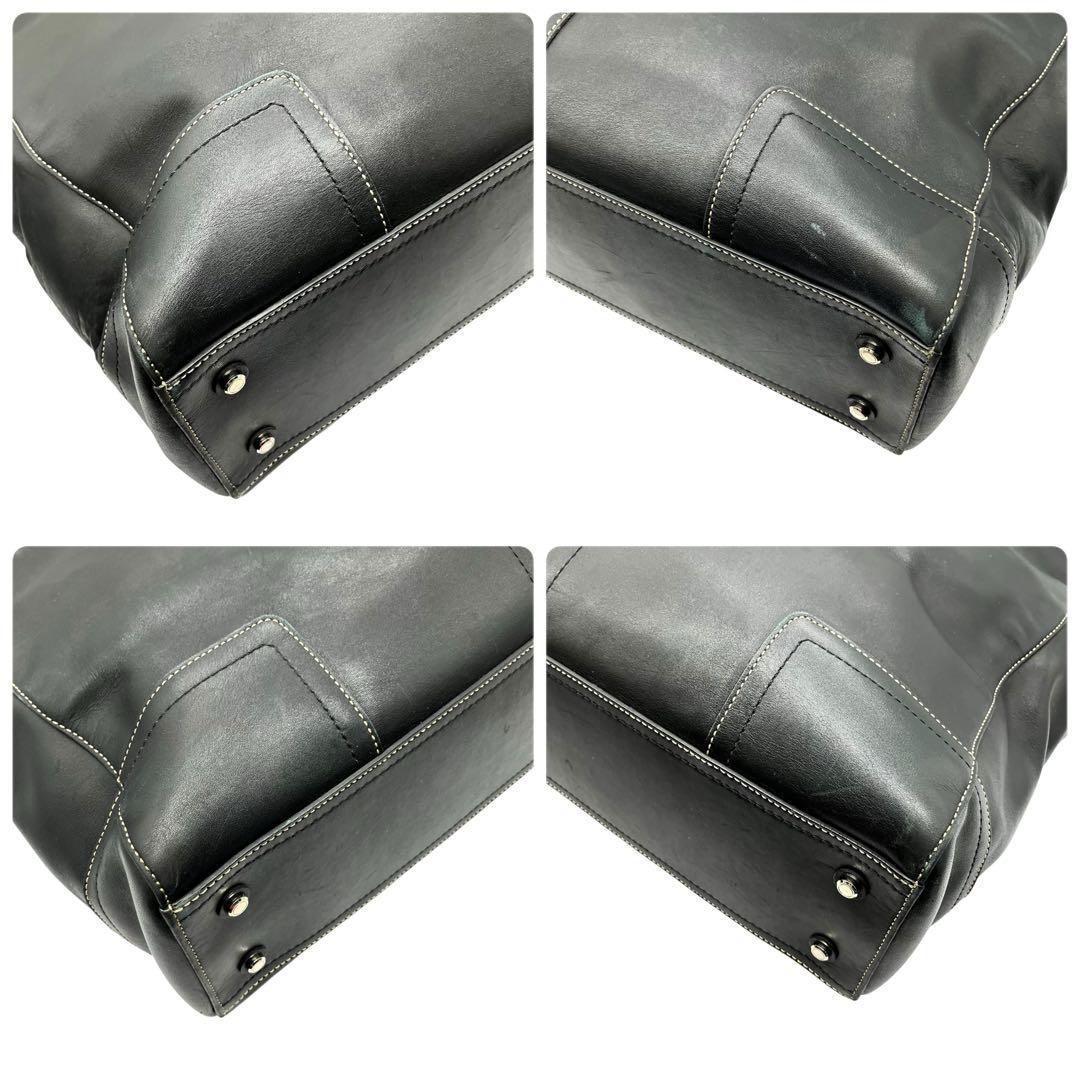 良品 1804 COACH ブリーフケース レザー ブラック A4