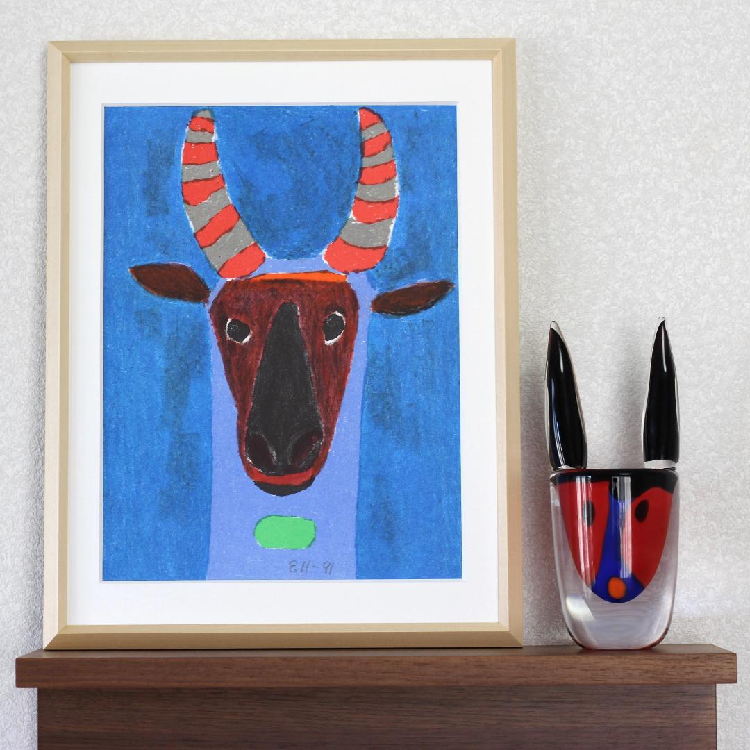 【超貴重な後期作品】エリックホグラン ガラスオブジェ　北欧ヴィンテージ　サイン有