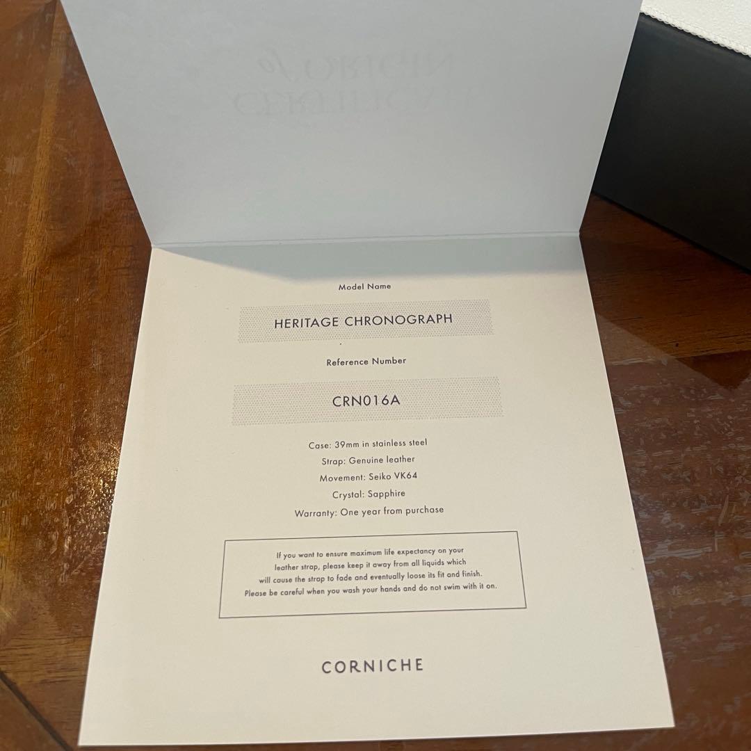 Corniche ヘリテージ　クロノグラフ CRN016A