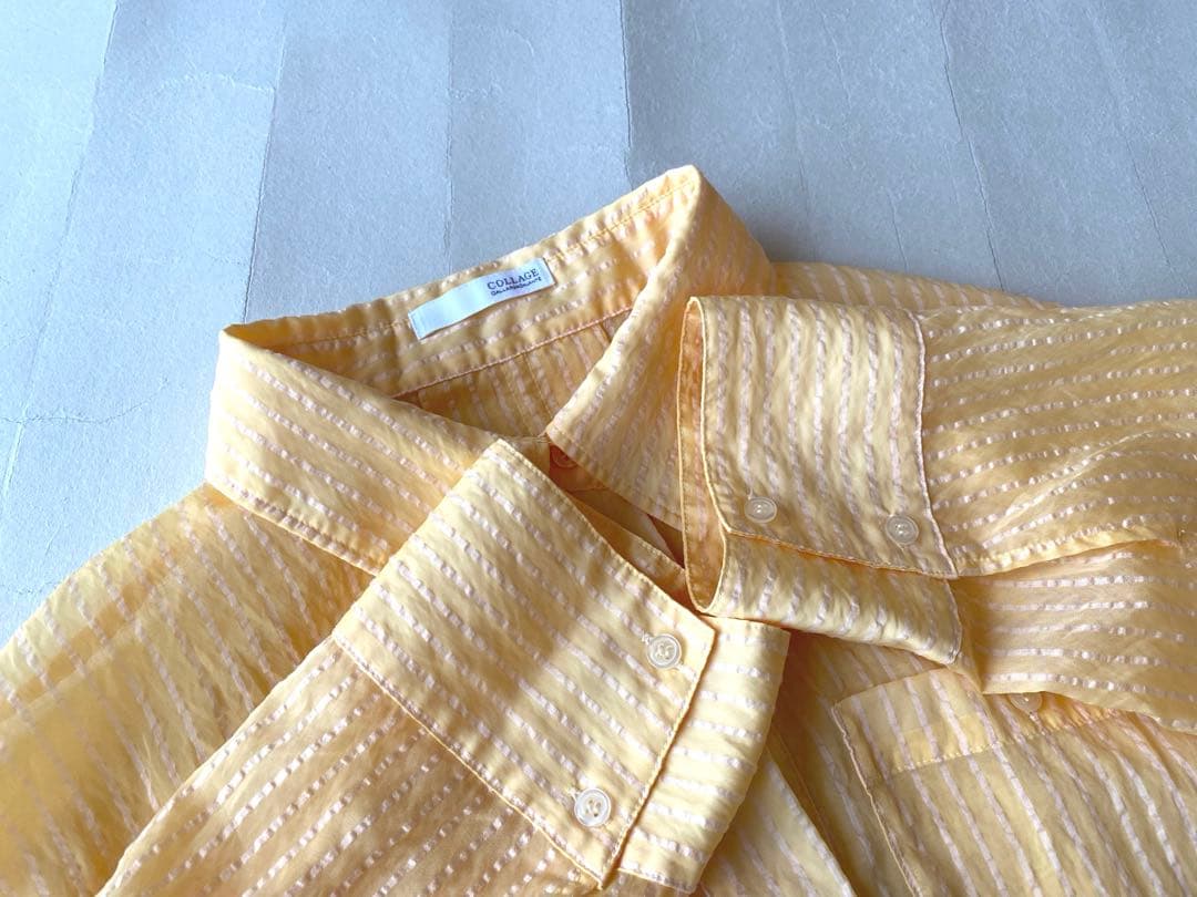 未使用◼️COLLAGEガリャルダガランテ ショート丈シアーシャツ