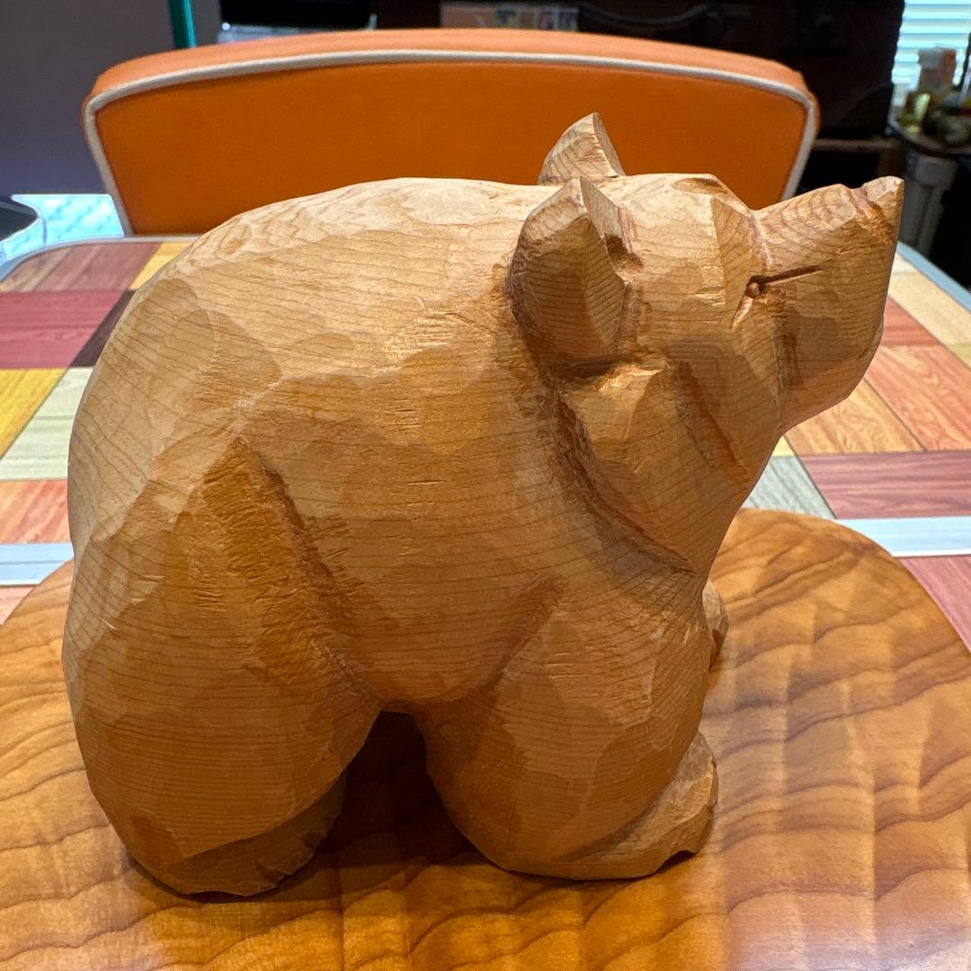 八雲　木彫り熊　レア　ぶさ可愛い