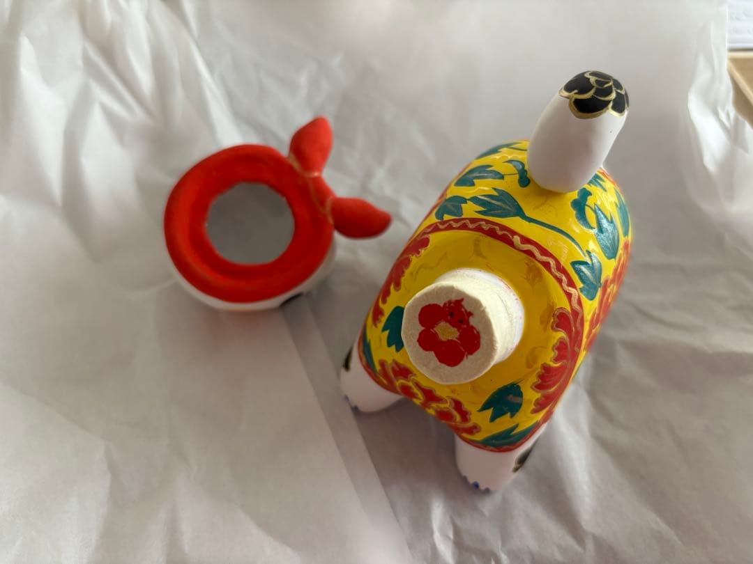 前田ビバリー 作　犬張子（牡丹文）　令和七年 夏作　桐箱・説明書付き