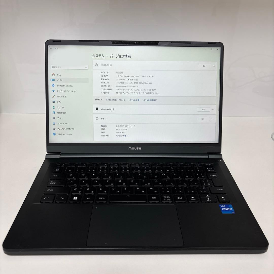 その他ノートPC本体 mouse F4-I7I01OB-A /Core i7/32GB/1TB SSD