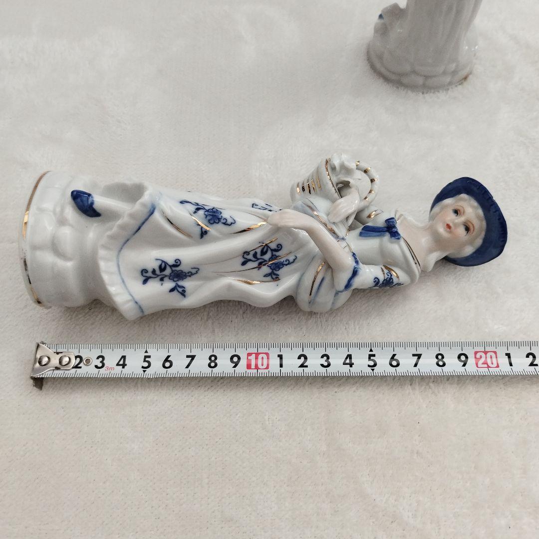 【美品】陶器　人形　男女ペアセット　インテリア 陶器人形 置物　オブジェ