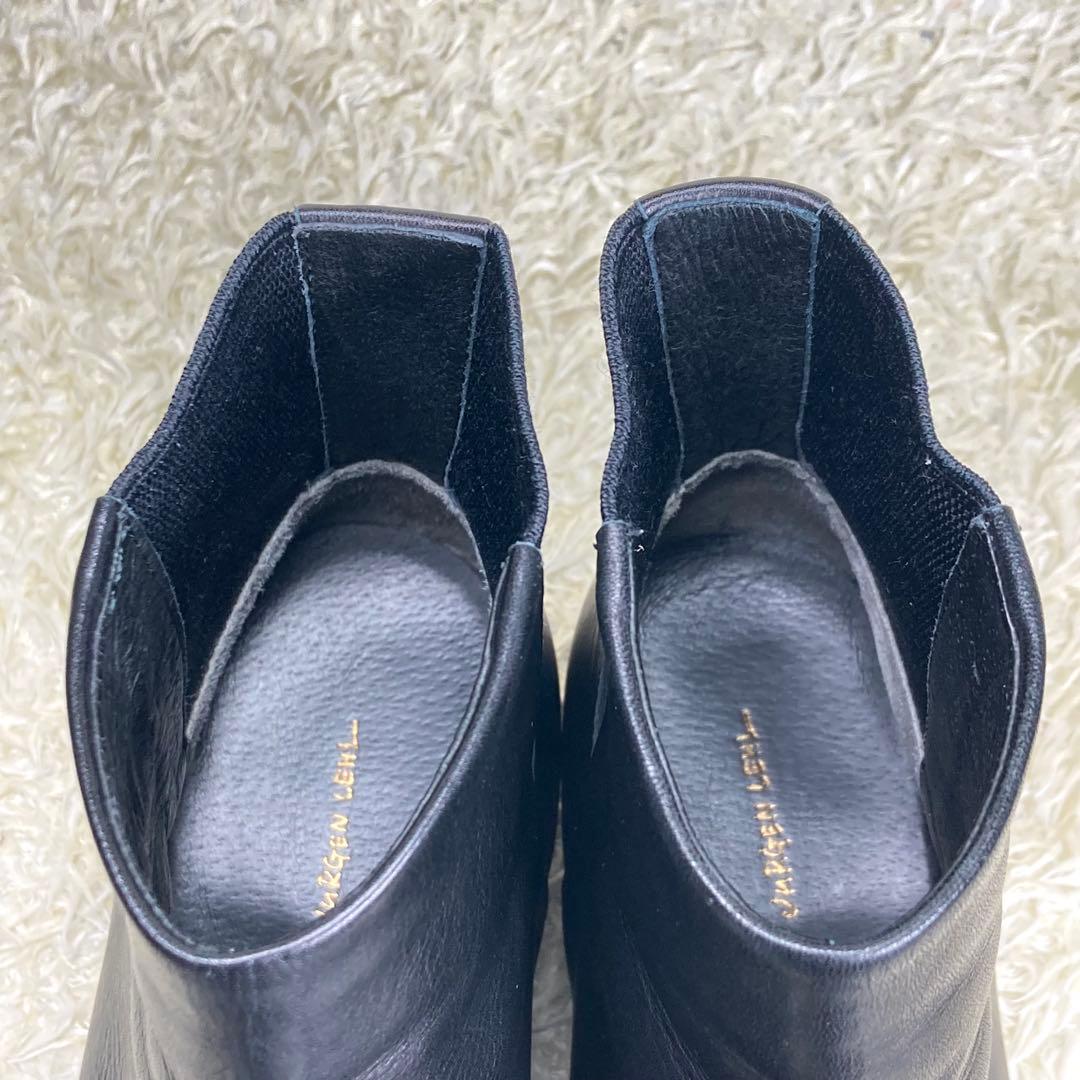 『美品』ヨーガンレール サイドゴアブーツ ショートブーツ ブラック レザー　黒