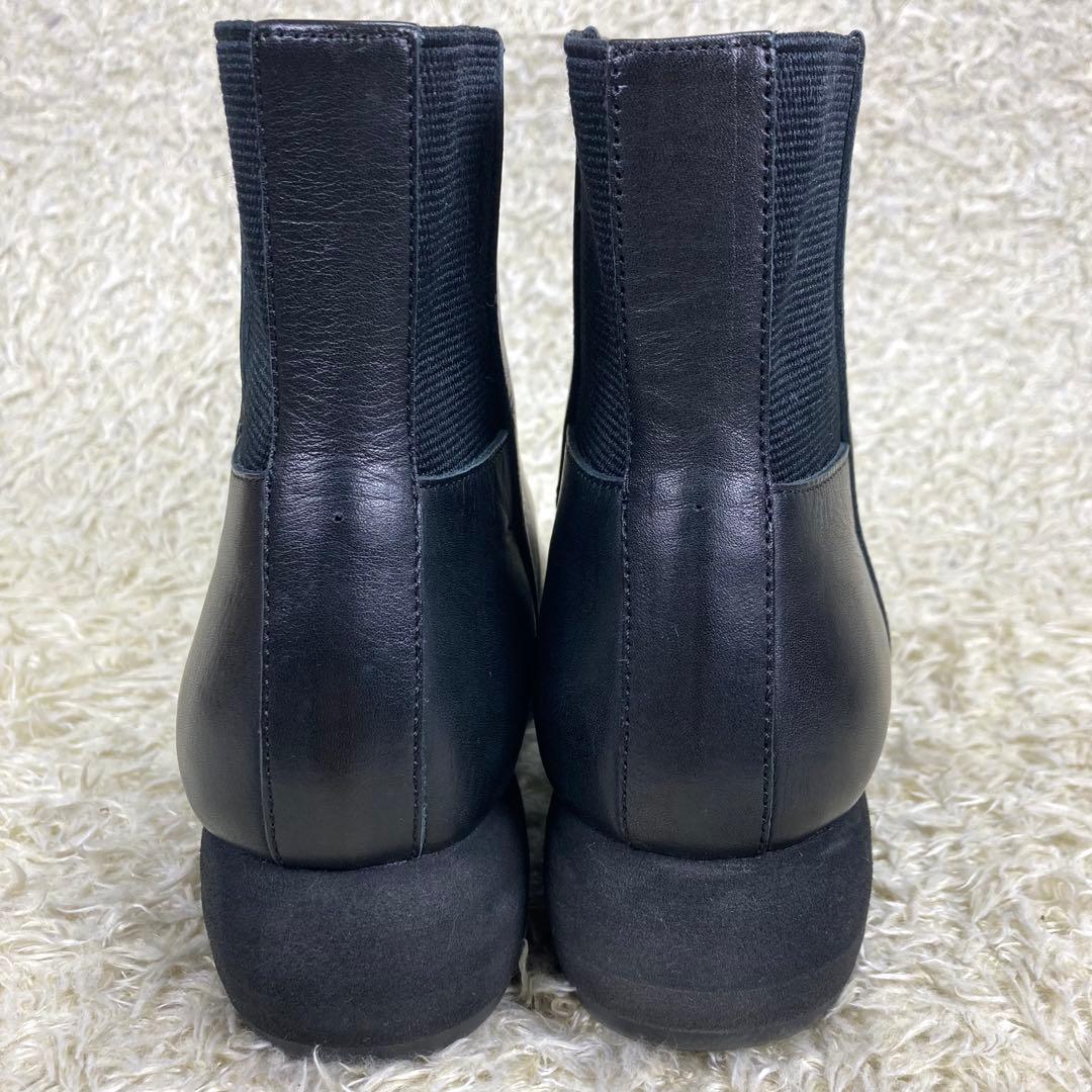 『美品』ヨーガンレール サイドゴアブーツ ショートブーツ ブラック レザー　黒