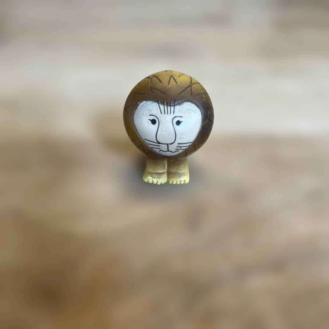 リサ ラーソン　ライオン置物　セミミディアム 小さなライオンのおまけ付き