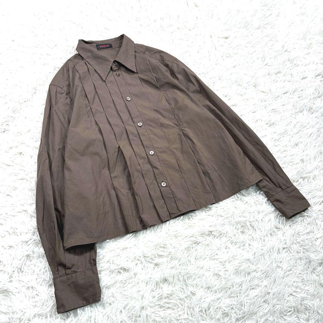 CABan コットンシルクタイプライター ランダムダックシャツ ブラウン