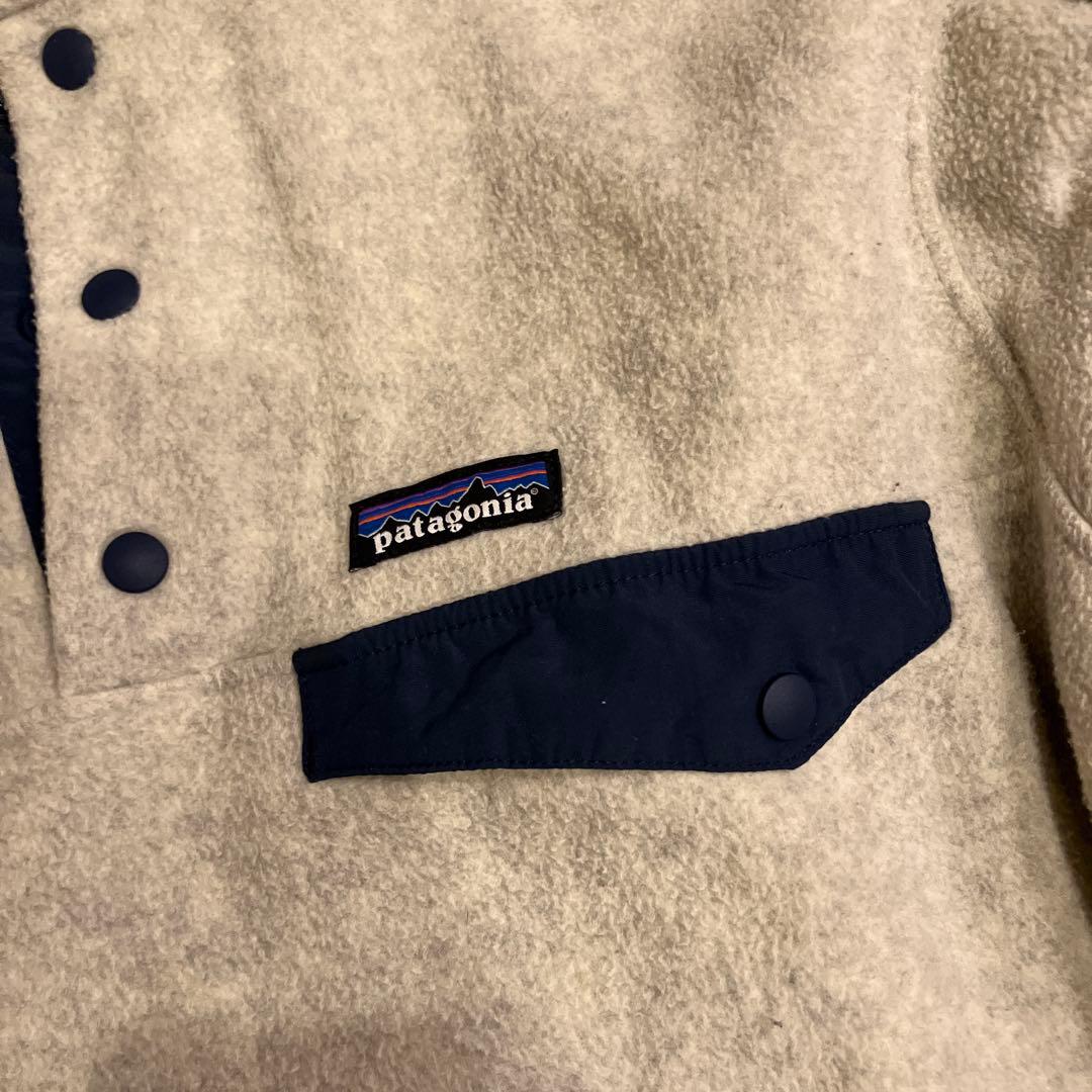 パタゴニア シンチラ　スナップT フリース XS オートミール×ブルー