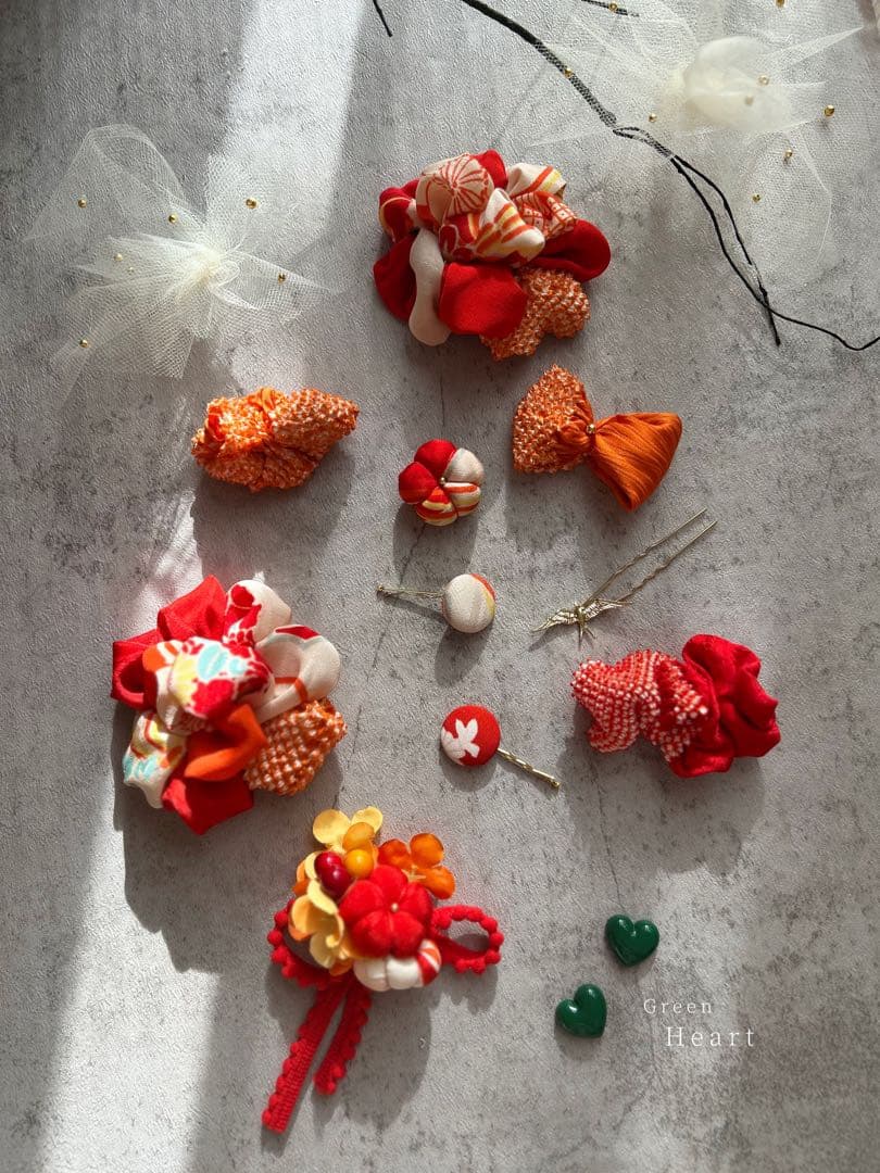 a*i様 七五三　七五三髪飾り　ヘッドドレス　着物髪飾り　リメイク髪飾り　053