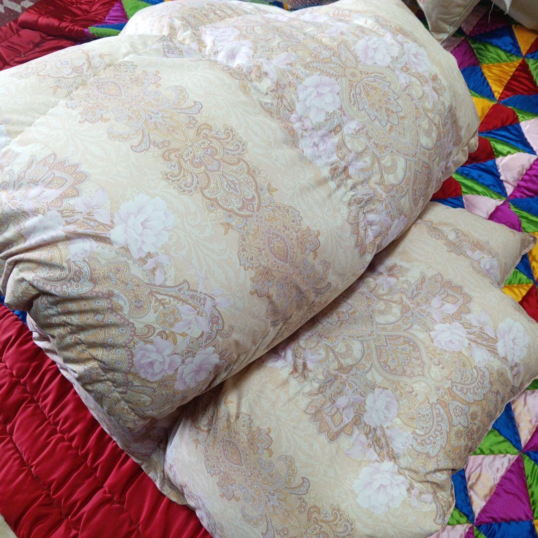 羽毛掛け布団　花柄シングル　ダウン85% 羽毛1.1㌔　四国繊維株式会社販売