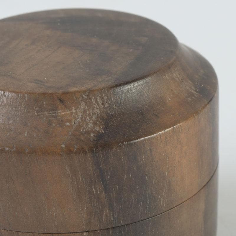 茶道具　黒柿製　雪吹　棗　V　9852