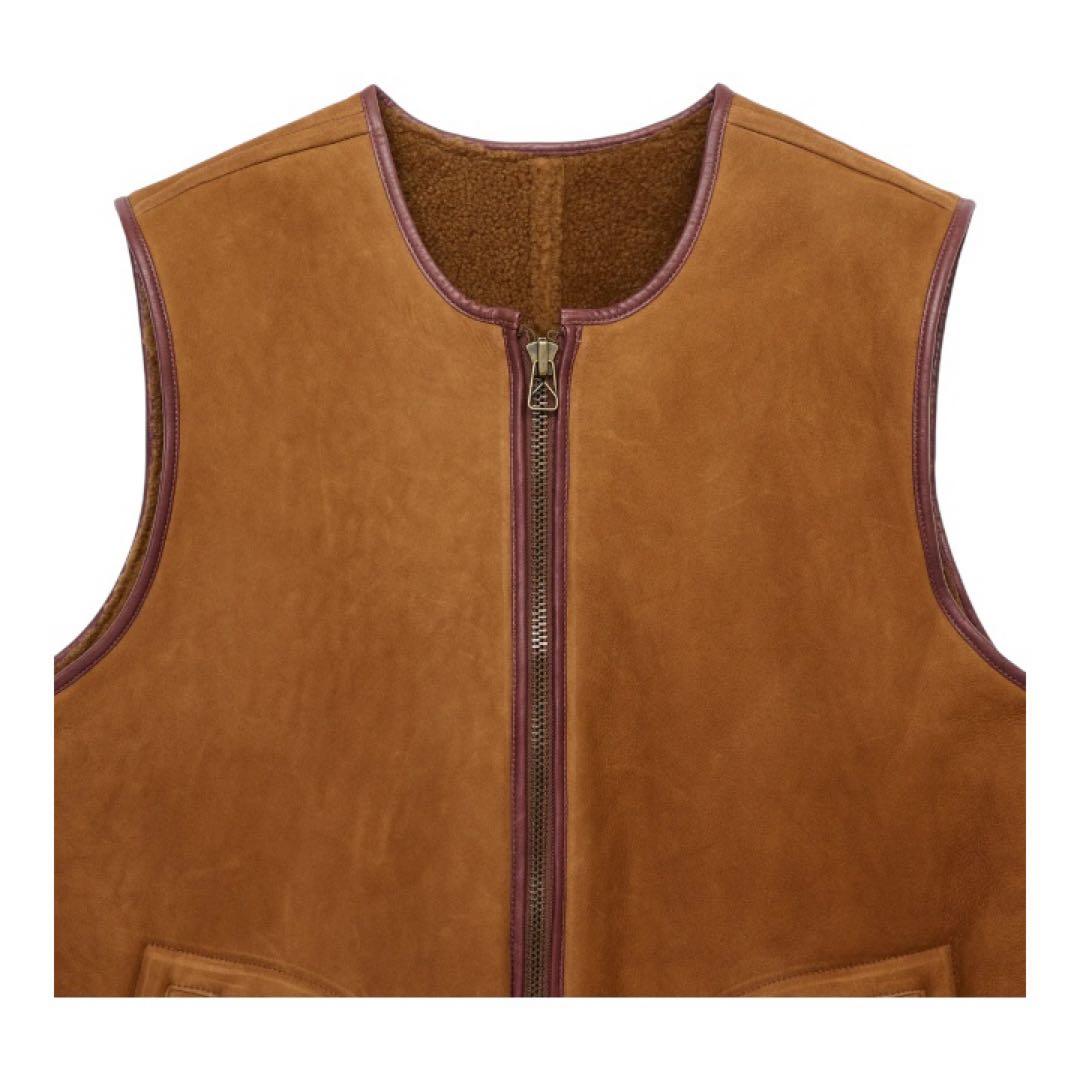 GDC VEGAN MOUTON VEST ブラウン 木村拓哉
