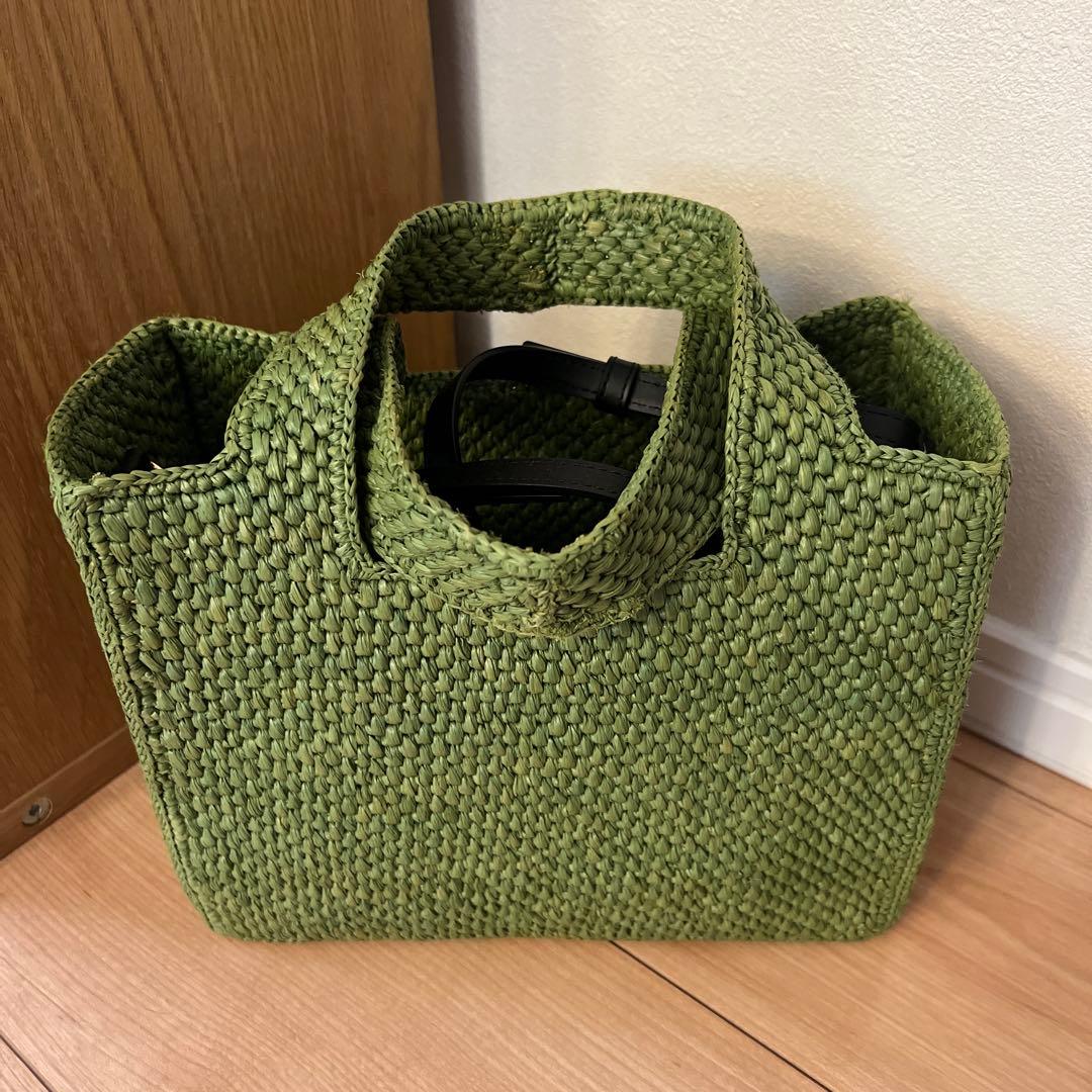 ロエベ　loewe フォントトート　スモール　グリーン　美品