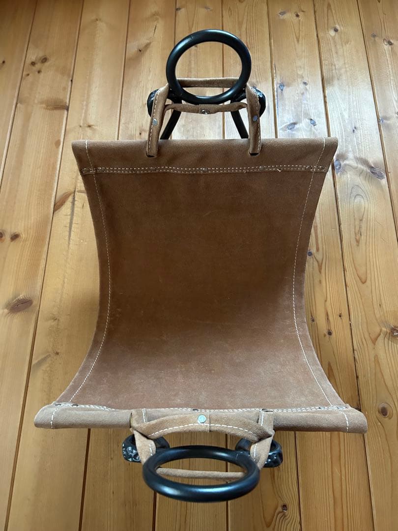 中古極上品　薪ストーブ用　ヴィンテージログラック&ログキャリー　薪置き