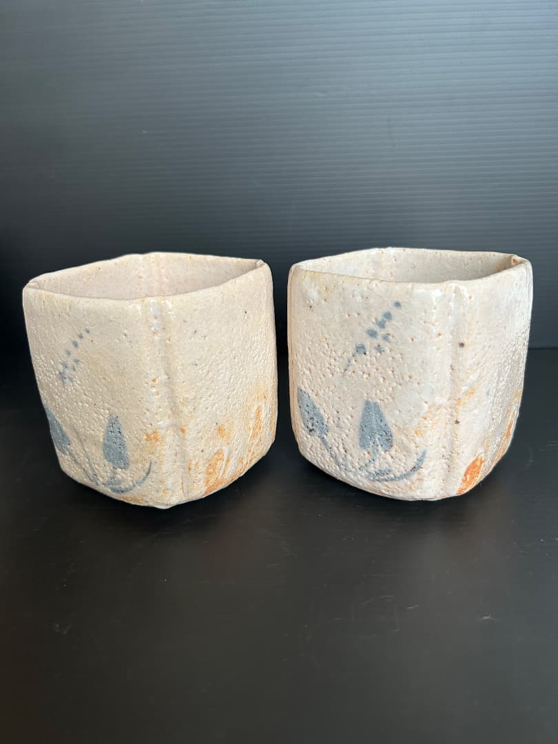 志野 向付 ５客 (豊場惺也 作)