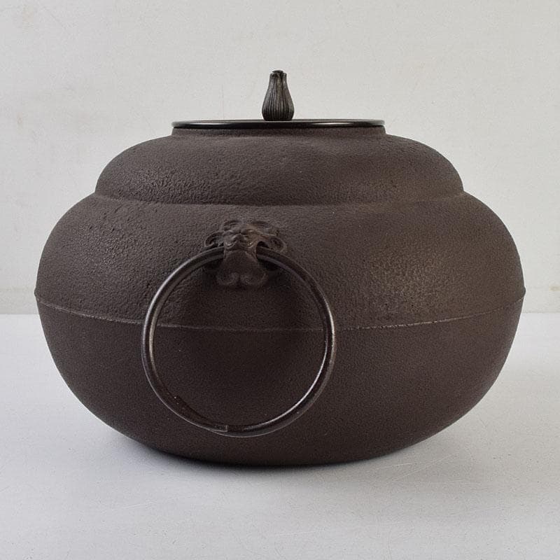 Mucco35　茶道具　釜師　畠春斎作　瓢形釜　共箱　V　R9478H